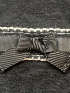 Twinset M 38 schwarz RENA LANGE Seide Cashmere Wolle Ripsband Schleife - Bild 1 von 10