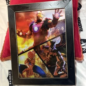 Marvel Avengers & Villains Lenticular Wood Wall Decor 18” x 14.5” - Picture 1 of 10