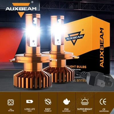 AUXBEAM LED Headlight H4 HB2 9003 6000K High Low Bulbs for HONDA CIVIC 1992-2003 - Image 1 of 4