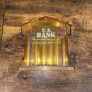Vintage U.S. BANK J.S.N.Y. Plastic Coin Sorter Bank Made in Hong Kong - Picture 1 of 7