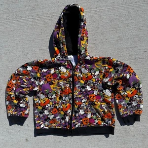 Walt Disney World Parks 2022 Halloween Full Zip Up Hoodie Sweatshirt AOP Medium - Picture 1 of 6