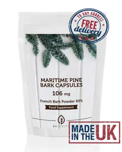 Maritime Pine Bark 100mg Natural Capsules 7/30/60/90/120/180/250/500/1000 - Picture 1 of 12