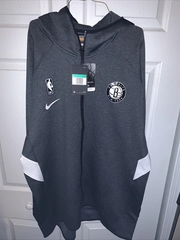 NWT NIKE BROOKLYN NETS GREY THERMA SHOWTIME JACKET SZ XL-Tall PLAYER ISSUE RARE Cover