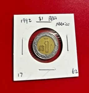 Moneda de un peso México 1992 - ¡Bonita moneda mundial!!! - Imagen 1 de 2