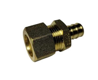 HOMEWORK88 1 PIECE 1/2" PEX X 5/8" OD COMPRESSION STRAIGHT ADAPTER, LEAD-FREE BRASS