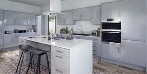 ****NEW**** HIGH GLOSS DOVE GREY kitchen doors and drawer fronts Vogue - Picture 1 of 2