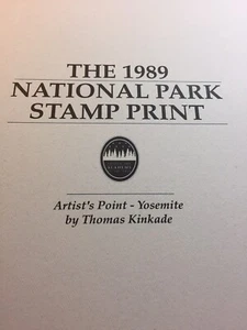 1989,National Park Stamp Print, 131/4185, Thomas Kinkade,Folder, No Stamp.33 Yrs - Picture 1 of 12