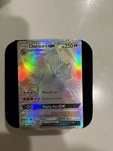 POKEMON MINT CHARIZARD GX 150/147 RAINBOW SECRET RARE BURNING SHADOWS - Picture 1 of 5