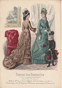 Gravure Mode n°4075 Journal des Demoiselles Signé - Imagen 1 de 1