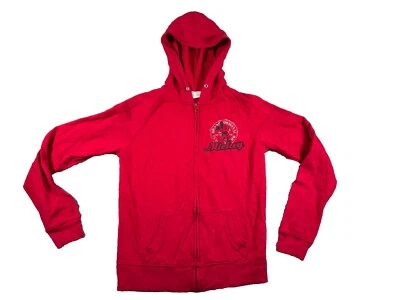 Disney Mickey Mouse Hoodie Youth M (7/9) Red Double Sided Full Zip Lightweight - Image 1 of 4