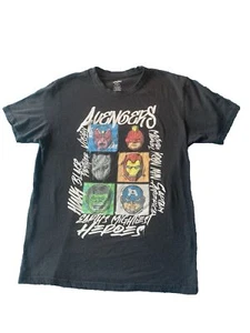 Avengers Marvel Comics T-Shirt Schwarz Kurzarm Rundhals Comics Erwachsene M - Bild 1 von 3