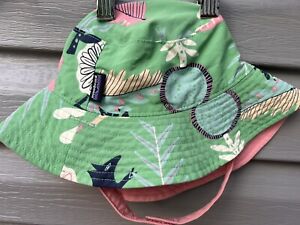 Patagonia Bucket Sun Travel Beach Hat Baby Infant Toddler 24 mo 2t-3T Chin Strap