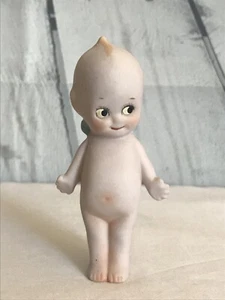 4.25" Antique Rose O'neill Bisque Kewpie Doll Blue Wings Starfish Hands Original - Picture 1 of 11