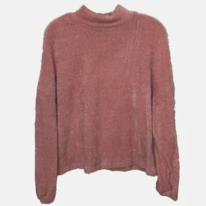 Sanctuary Pink Knit Sweater Womens Size Medium Mock Neck Pullover Soft - Picture 1 of 11