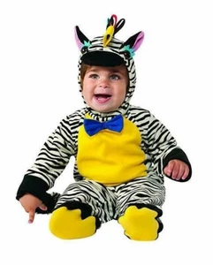 2pc Noah Ark Baby Zebra Jumpsuit w/Tail Hat Halloween Costume Infant 12-18 Month - Picture 1 of 4