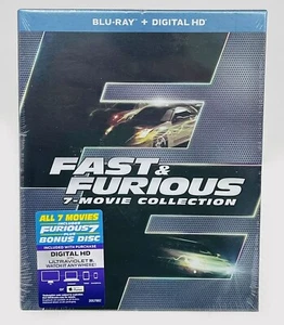 Fast & Furious 1-7 Collection (2001-2015) 7-Movie Blu-ray Collection w/SLIPBOX - Picture 1 of 2
