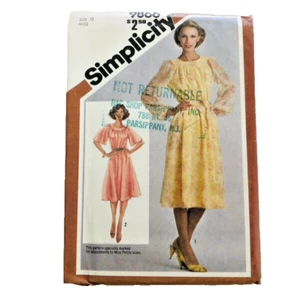 Vestido vintage Simplicity 9866 patrón de costura Misses sin cortar talla 12 - Imagen 1 de 4