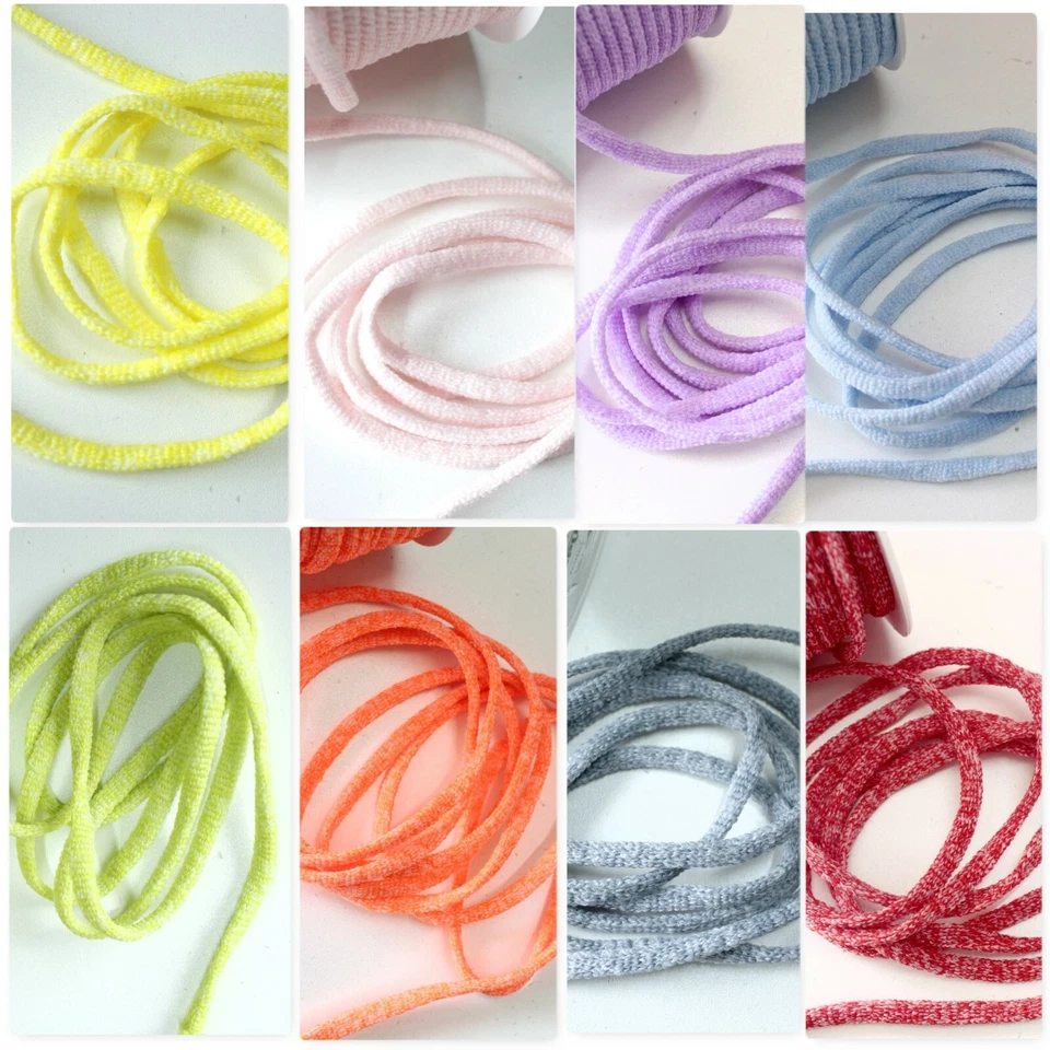 MARKENLOS (0,99€/m), 5 m Gummikordel, Softkordel, Rundgummi,Gummiband, Gummilitze, 5 mm