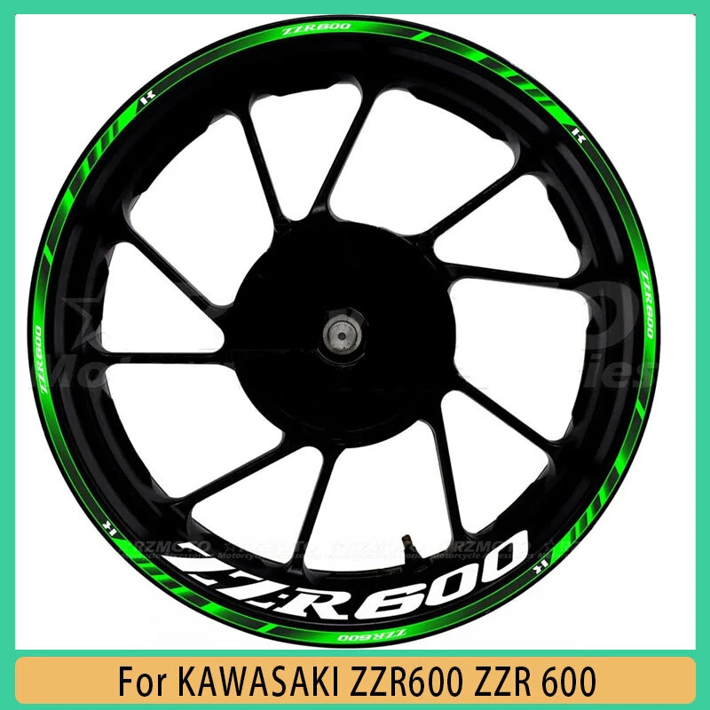 For KAWASAKI ZZR600 ZZR 600 CNC 17 Inch Wheel Hub Decal Decorative Rim Stickers Foto 1 de 4