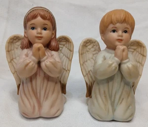Vintage Home Interiors Homco Mädchen und Junge betende Engel - 4,5" groß 1412 - Bild 1 von 5