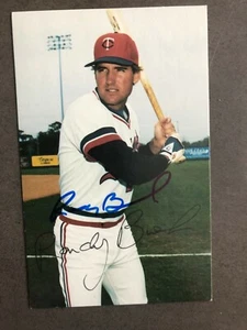 Minnesota Twins Randy Bush handsigniert 1983 Teamausgabe Postkarte - Bild 1 von 1