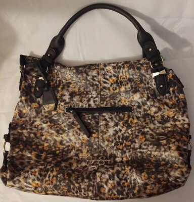 Jessica Simpson Large Animal Print Shoulder Handbag With Extra Strap New - Image 1 of 4
