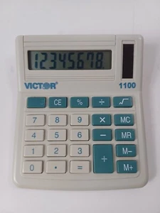 Vintage Victor 1100 Mini Desk Calculator Solar Powered Free Ship - Picture 1 of 6