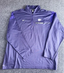 Pullover Nike Dri-Fit Kansas State Wildcats 1/4 cremallera púrpura 2XL para hombre KSU - Imagen 1 de 8