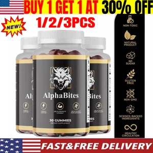AlphaBites 7-in-1 Nitric Oxide Booster -Beet Root & L-Arginine Gummy 30 GUMMIES - Picture 1 of 16