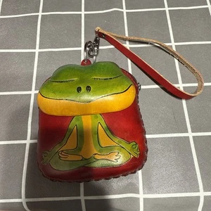 Small Homemade Leather Frog Wallet - Picture 1 of 7
