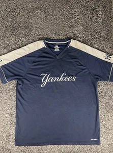 New York Yankees Majestic Big Logo T-shirt Jersey Mens Size 2XL Cool Base - Picture 1 of 7