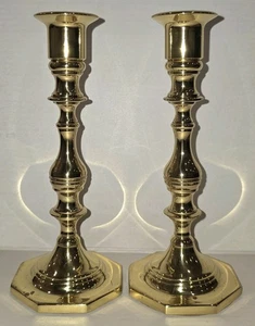 Coppia di portacandele vintage Baldwin in ottone 7" USA - Foto 1 di 4