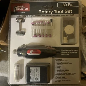 Drill Master Rotary Tool Kit - 80 Pc 1/8 Shank 120 volts 60Hz New Sealed - Picture 1 of 1