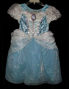 EUC Disney Store Girls PRINCESS CINDERELLA Deluxe Dress Gown Costume Sz 3 - Picture 1 of 10