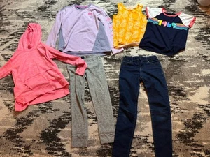 Lot Of 6 Youth Girls Large XL Athleta Gap Under Armour Hoodies Jeans Shirts - Picture 1 of 9