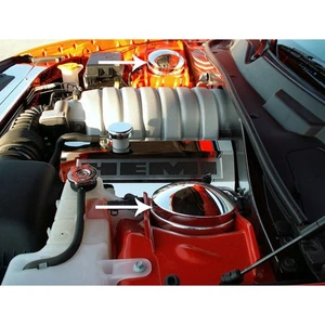 ACC Shock Tower Dome Covers fits 2008-17 Dodge Challenger-Stainless Steel/Chrome - Picture 1 of 6