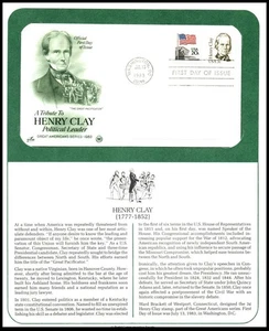 1986 Henry Clay Sc 1846 FDC PCS statesman senator orator Kentucky Congress - Picture 1 of 1