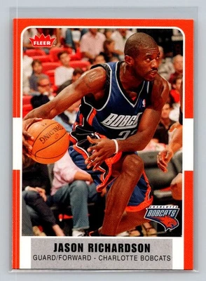 Tarjeta de baloncesto Fleer #71 Jason Richardson Charlotte Bobcats 2007-08 Foto 1 de 2