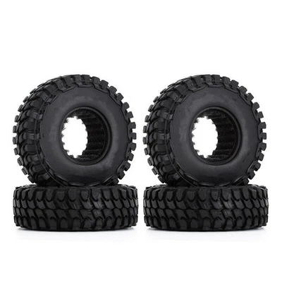 4Pack 1.0in Rubber Wheel Tires Tyres For Axial SCX24 Gladiator C10 1/24 RC Car a - Image 1 of 4