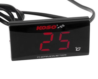KOSO Thermometer Digital SUPER SLIM rot Öltemperatur Wassertempereatur Anzeige - Bild 1 von 3