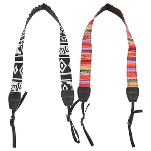 2 Pcs Ethnic Style Camera Shoulder Strap Embroidered for Photographers - Picture 1 of 12