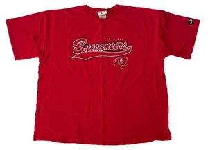 Vintage Y2K Tampa Bay Buccaneers Puma Red T-Shirt Men 2XL - Picture 1 of 6