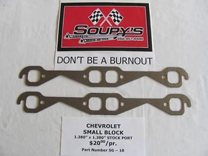 Chevrolet Small Block Stock Port Exhaust Gaskets - Foto 1 di 1