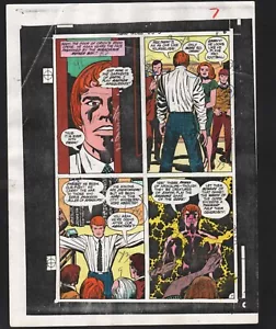 NEW GODS 3 PRODUCTION ART HAND COLORED SIGNED JACK KIRBY ANTHONY TOLLIN COA PG7 - Picture 1 of 6