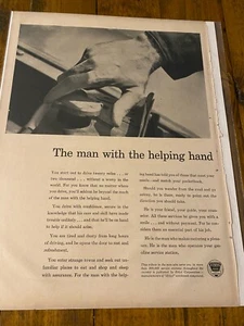Vintage 1952 Ethyl Gasoline Gas Attendant Helping Hand ad - Picture 1 of 1