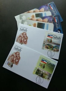 [SJ] Malaysia Tourist Destination Sabah 2018 Mosque Train Coral (special FDC) - Picture 1 of 7