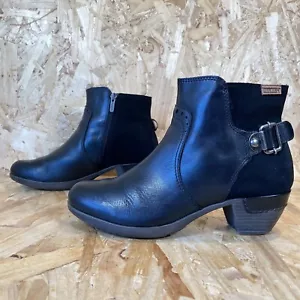 Pikolinos Rotterdam Black Ankle Boots Zip Fastening - Womens UK 4 / EU 37 - Foto 1 di 13