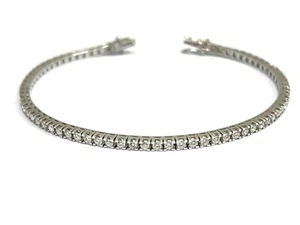 Pulsera Tenis Corvino Gioielli Diamantes 2.16CT de Oro Blanco 18KT - Imagen 1 de 11