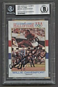 Willie Davenport #83 signed autograph auto 1991 Impel US Olympic HOF BAS Slabbed - Picture 1 of 1