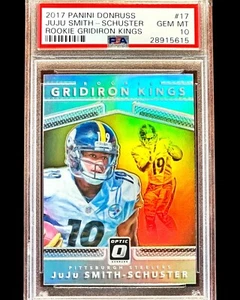 JuJu Smith-Schuster RC - 2017 Donruss OPTIC Rookie Gridiron Kings PRIZM - PSA 10 - Imagen 1 de 3